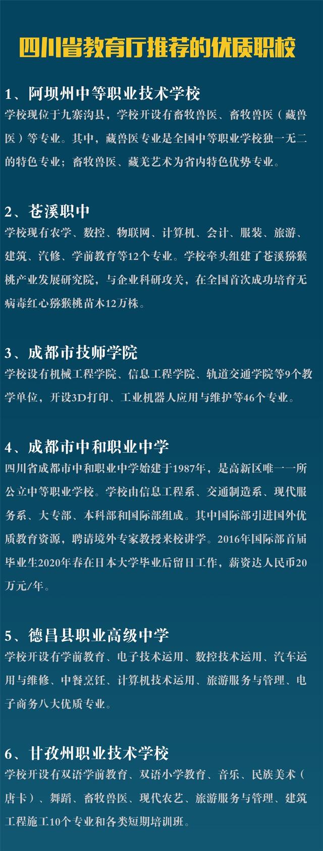 四川省有哪些中職學校(四川省中職學校排名)