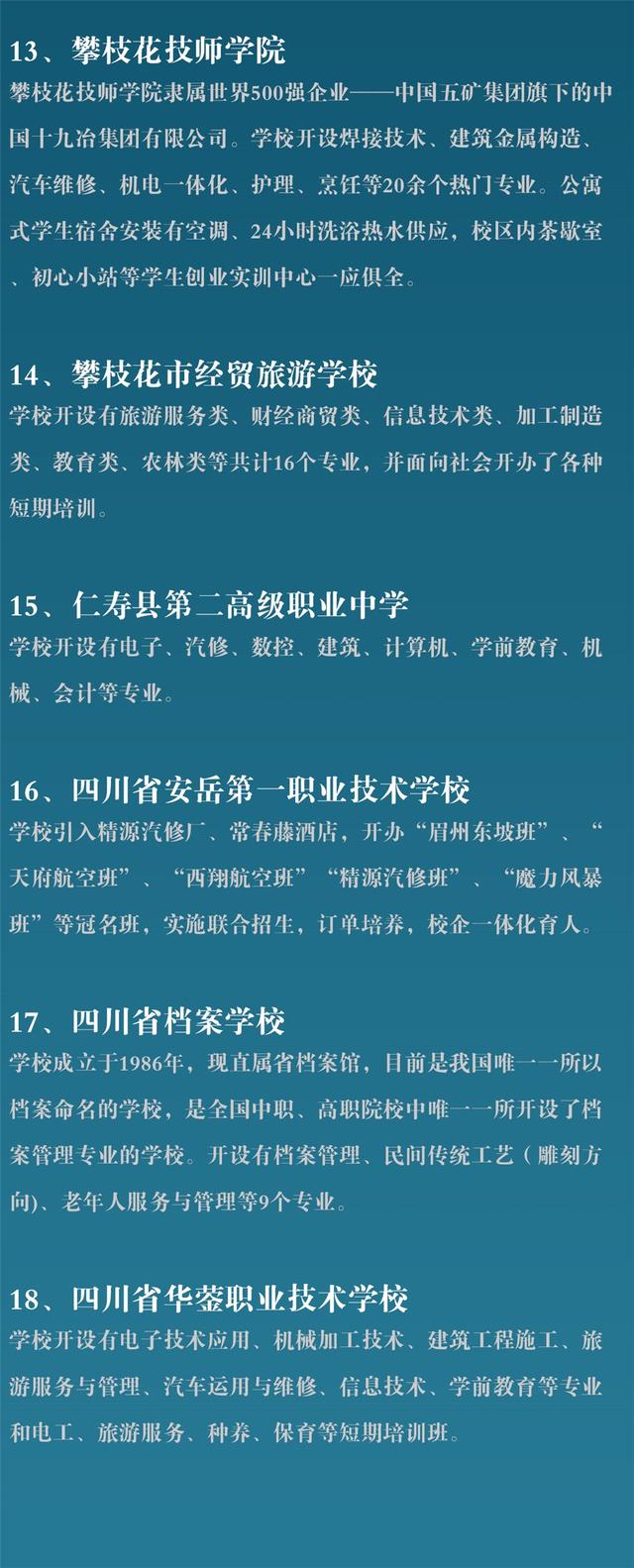 四川省有哪些中職學校(四川省中職學校排名)